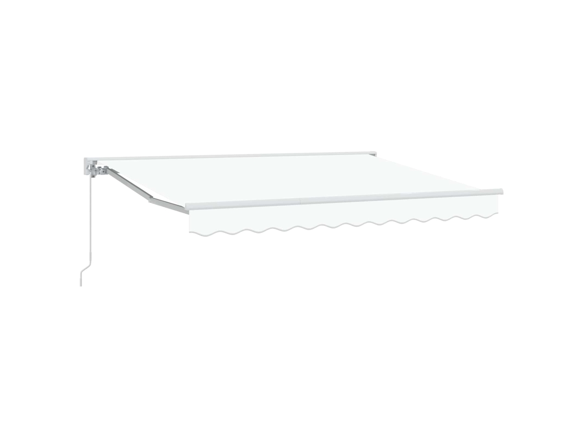 Conjunto 1 Toldo Retrátil Vidaxl Branco Alumínio (3 X 2,5 M)