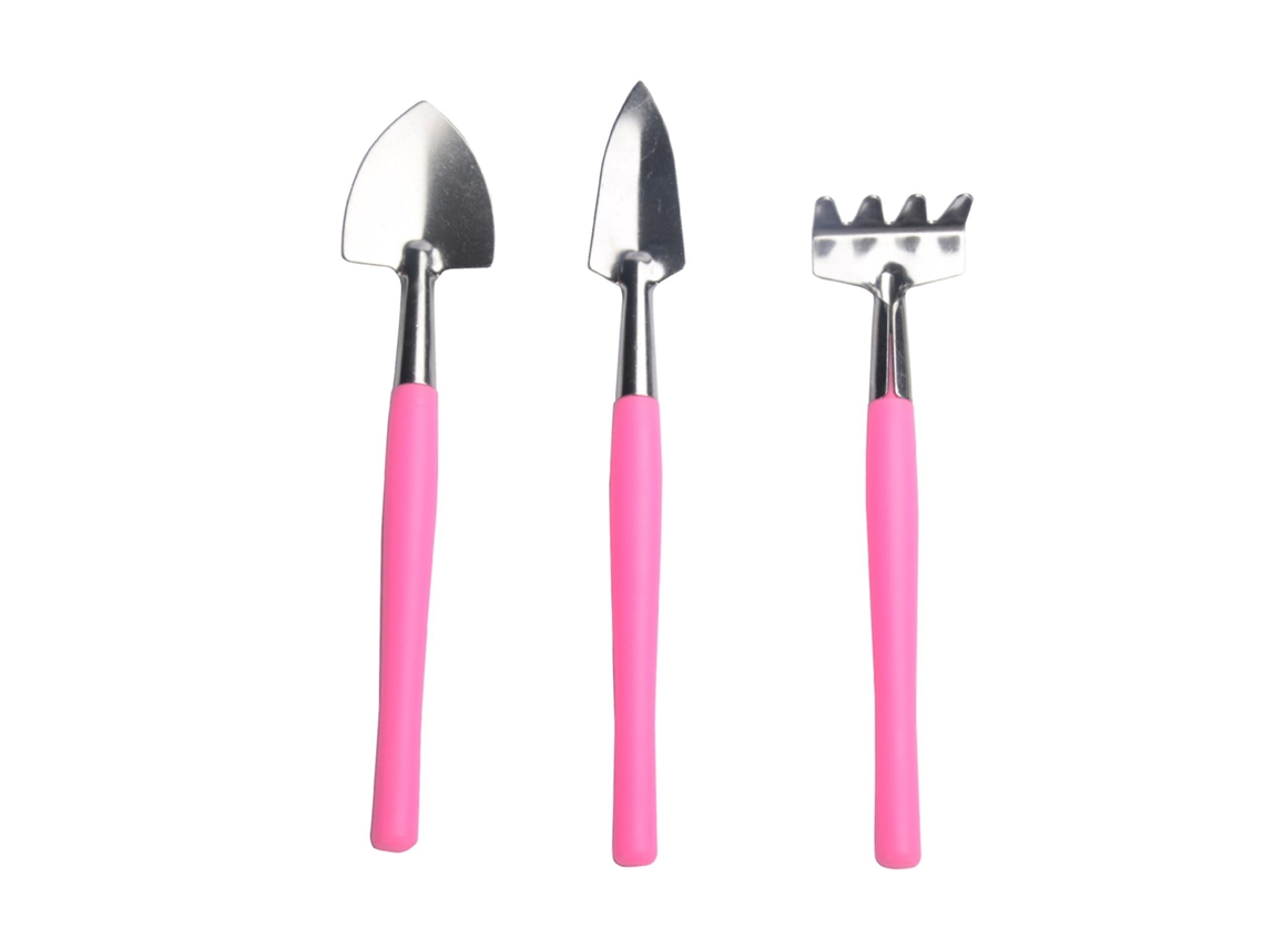Ferramentas De Jardinagem, Kit Mini Jardinheiro, Rastrillo De Mascota De 3 Peças, Conjunto De Ferramentas Para Plantas De Jardim Rosa
