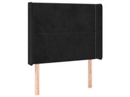 Headboard, Headboards Vidaxl Preto Veludo (103 X 16 X 118/128 Cm)