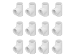 Conjunto De 12 Conexões Em T Pvc, Juntas Plástico Diâmetro Igual, Adaptador Para Abastecimento Água, Melhorias Domésticas, 25 Mm I Aquaforge
