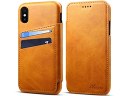 Capa iPhone X, XS WISETONY Suteni-68 Castanho