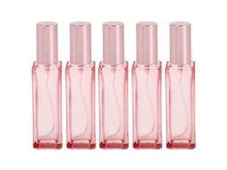 5pcs Frascos De Spray Com Recarga Para Viagem 9ml, Atomizador De Perfume, Sem Vazamento, Vidro, Rosa
