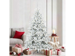 Vidaxl Árvore De Natal Articulada Artificial Branco 180 Cm Pvc E Aço