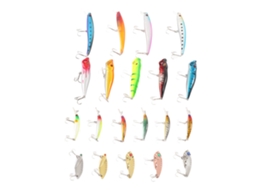 Kit 20 Iscas de Pesca Artificial Plástica para e Salgada