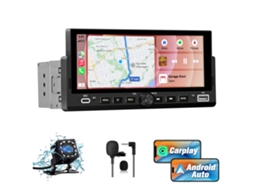 Rádio Carplay Sem Fios 6.86" com Android Auto, Ecrã Tátil, Entrada Usb, Câmara de Marcha atrás Bt HEXINEX