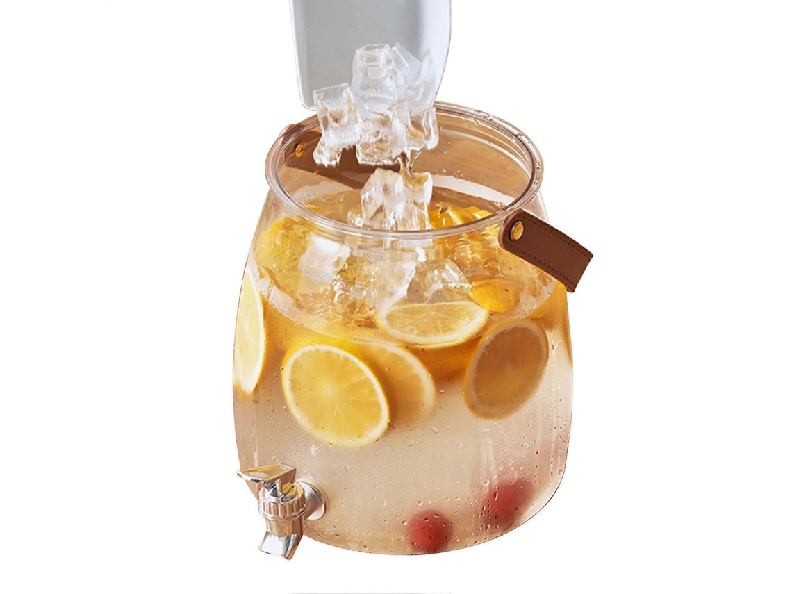 Dispensador De Bebidas Com Torneira, Dispensador De Bebidas Refrigerado De Grande Capacidade Para Sucos E Chás Gelados.