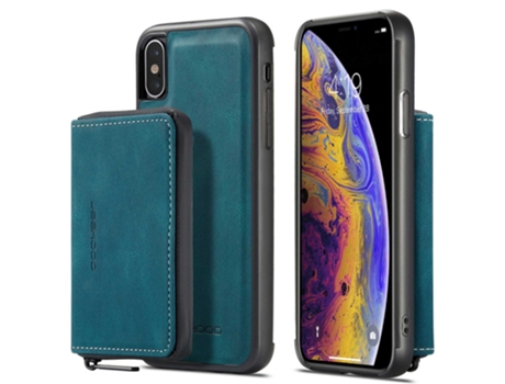 Jeehood Capa Em Couro Pu Magnético Com Suporte Para Apple Iphone X/xs - Azul