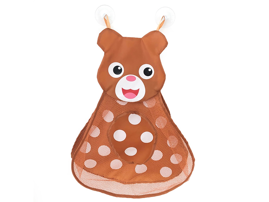 Mali bolsa de Malha para Armazenamento de Brinquedos de Banho para Bebê Urso com Ventosa