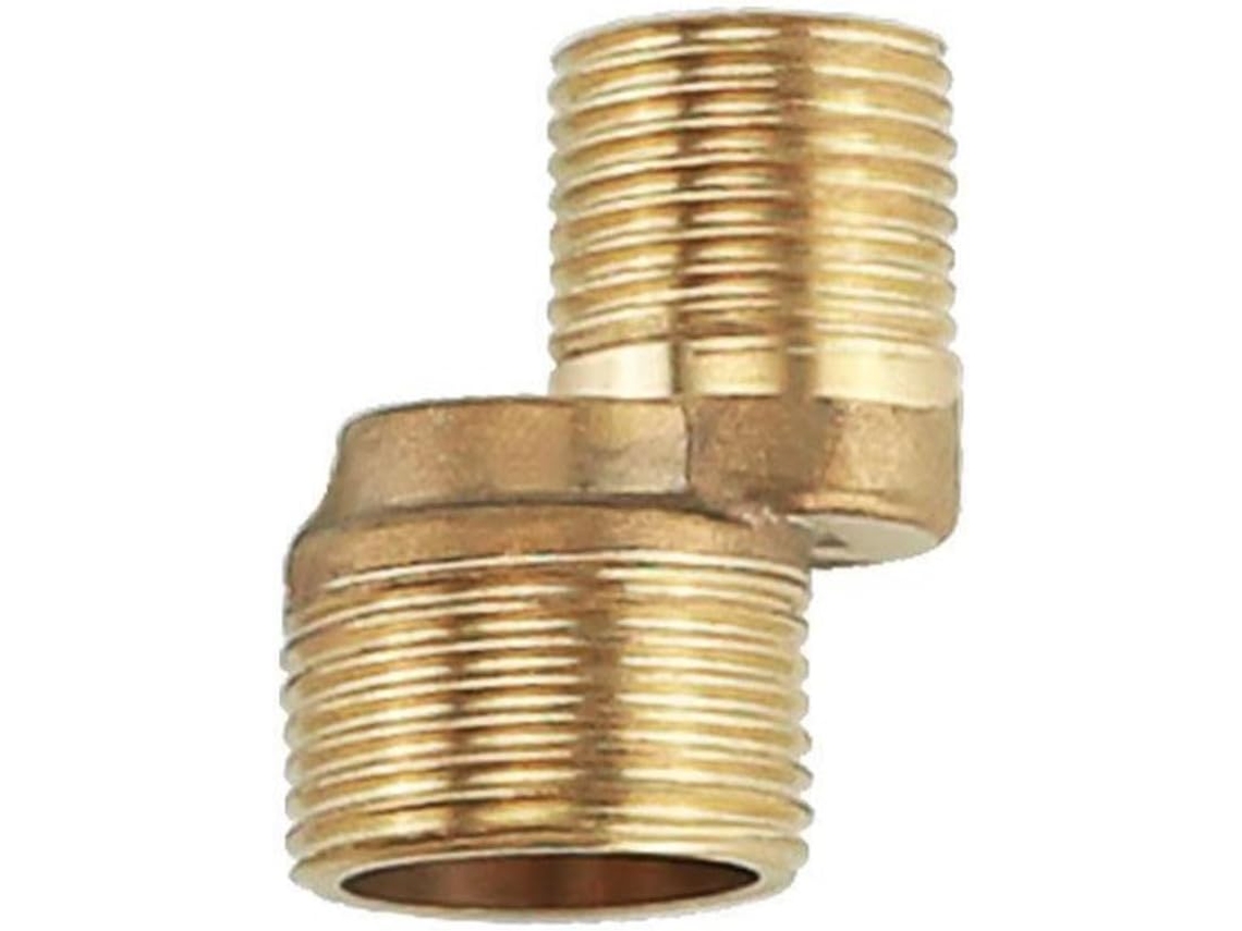 Conector De Latão Com Base Curva Em S, G1 2 Para G3 4, Encaixe Ajustável Com Deslocamento, Suporte De Parede Excêntrico