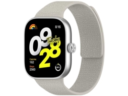 Bracelete Para Redmi Watch 6 / 5 / 4 - Silicone Macio Magnético - Textura De Lichia - Plugue De Metal Cinza