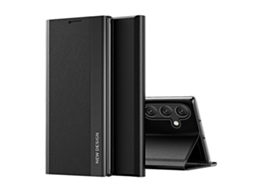 Capa De Couro Com Adsorção Lateral Eletroplaqueada Para Samsung Galaxy A34 5g