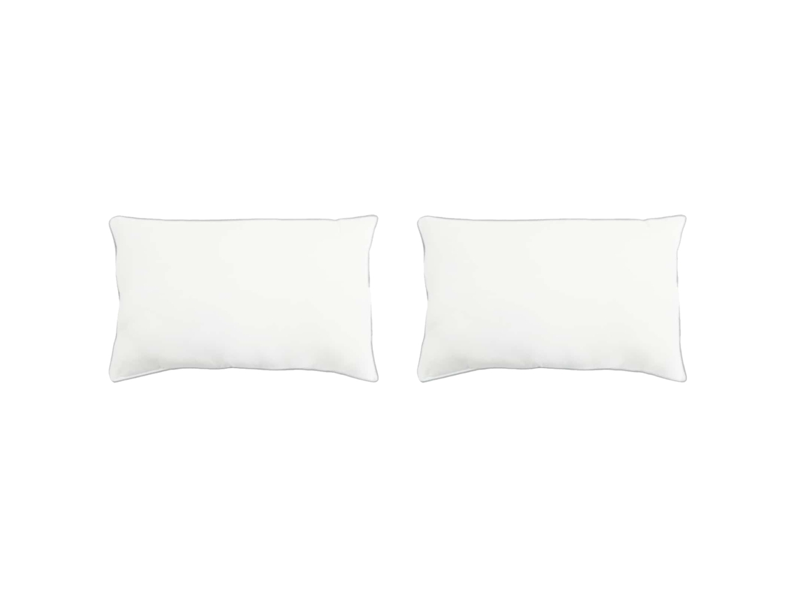Vidaxl Almofada 2 Unid. 40 X 60 Cm Fibra De Bambu Branco