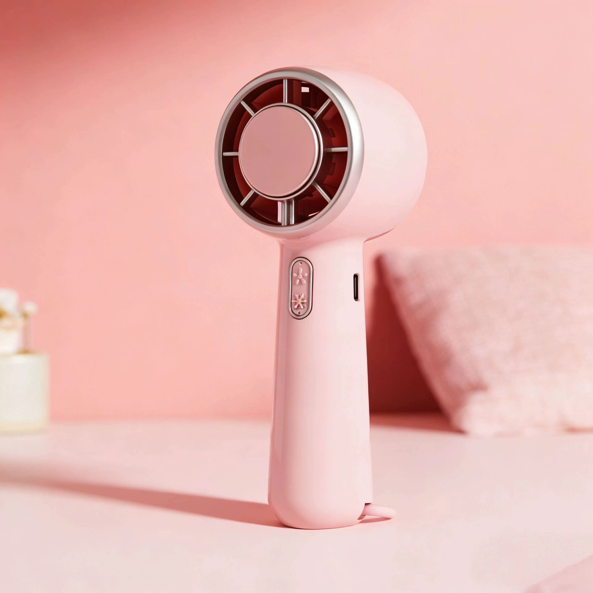 Mini Ventilador de Mão MDUG em Formato de Fruta com Três Velocidades