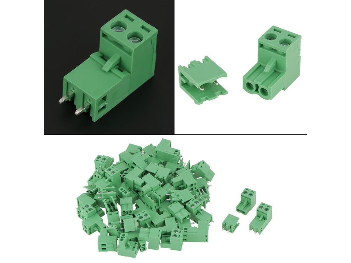 40 Conectores Bloco Terminal Ângulo Direito 5.08mm