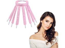 Cinta de Rodillo para Rizos Sin Calor Pulpo, Conjunto de Rizador para Perezosos Herramientas de Peinado (rosa)