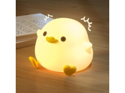 Luminria Noturna Led Em Formato De Pato Rezando, Luminria De Mesa Recarregvel Dodo Em Silicone Com Sensor De Toque Para Quarto Aquaforge