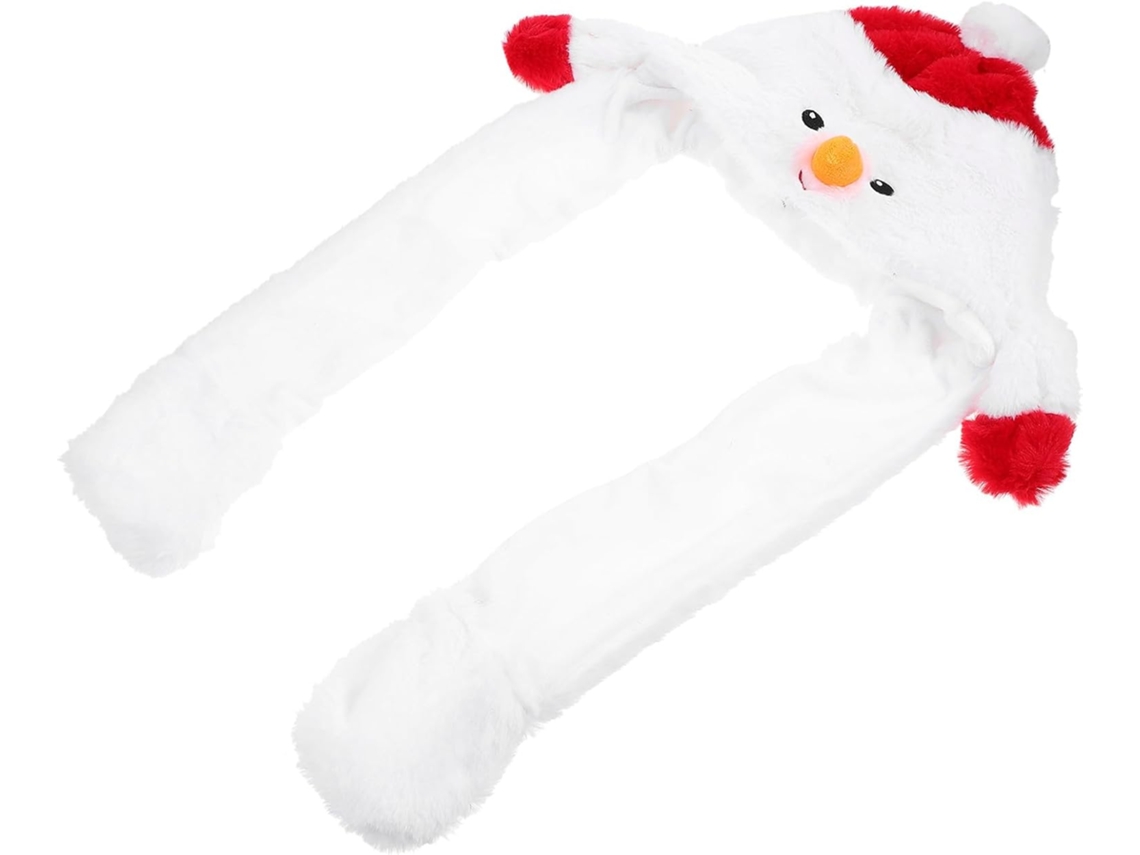 Chapéu De Natal De Pelúcia Com Orelhas Móveis, Tamanho Único, Acessório.