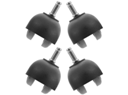Conjunto De 4 Rodízios De Nylon Reforçados Para Cadeiras De Escritório - Silenciosos