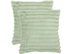 Conjunto de 2 Fronhas Pelúcia, Laváveis, Capas Almofada Decorativas Dupla Face, para Sofá, CHABERLU