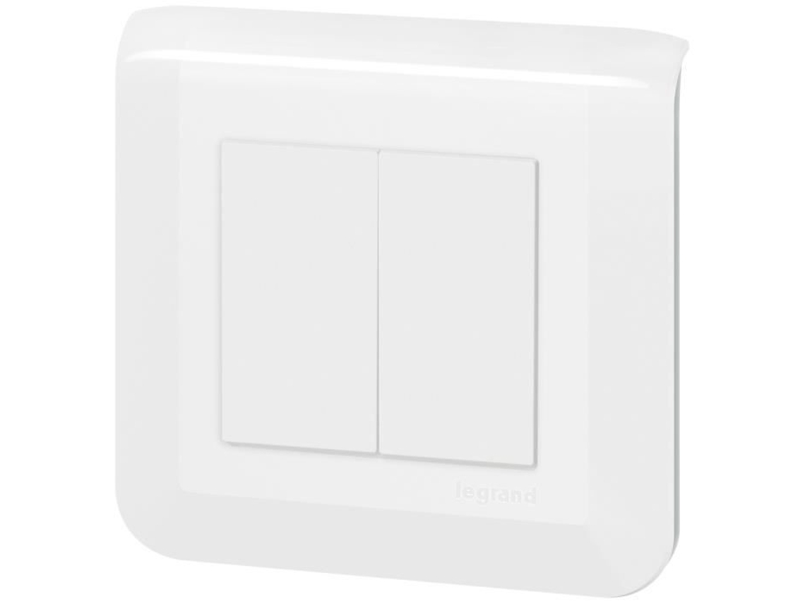 Interruptor Duplo Bidirecional Mosaic 10a Branco Completo Legrand