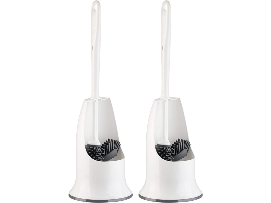 Conjunto De Escovas Sanitárias 2 Escovas Sanitárias De Silicone Com Limpador De Borda E Suporte, Ca Gokoco