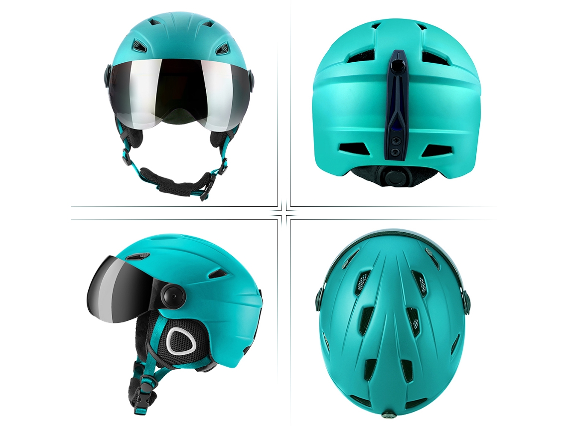 Vlrla-casco De Esquí Y Snowboard Certificado Con Orejeras Desmontables Y Gafas Integradas Para Deportes De Nieve Profesionales