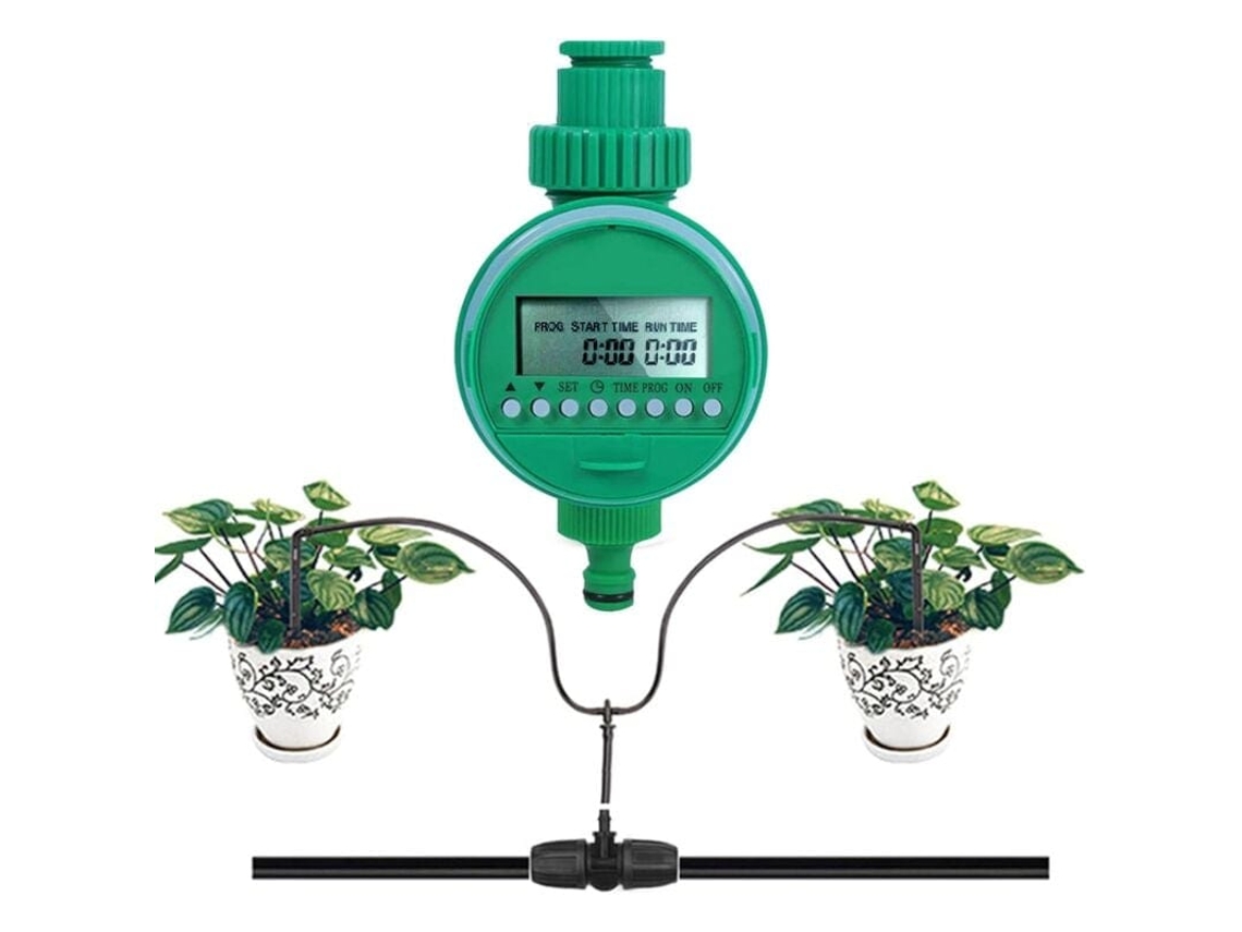 Programador De Rega Automática, Irrigação Inteligente Com Display Lcd, Para Jardim, Relva, Plantas E Hortaliças