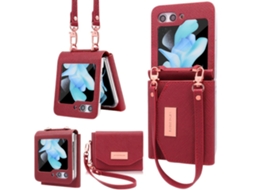 Lurelia Capa Para Samsung Galaxy Z Flip6 Capa Vermelha, Com Design Funcional, Proteção E Utilização Prática