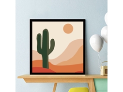 Pintura Digital De Números Diy Para Niños, Paisagem Tropical Com Tinta Acrílica E Moldura 20x20cm, Decoração Para Sala E Quarto