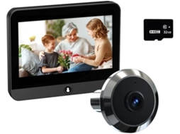 Tuya Wifi 4, Campainha Digital de 3 Polegadas com Câmera de 2mp e Olho Mágico Eletrônico com Detecção SFUSHOS