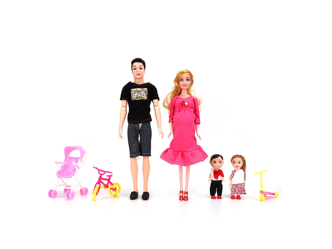 Primerox conjunto de Bonecas da Família com Mãe Grávida Brinquedo de Role Play Presente para Crianças