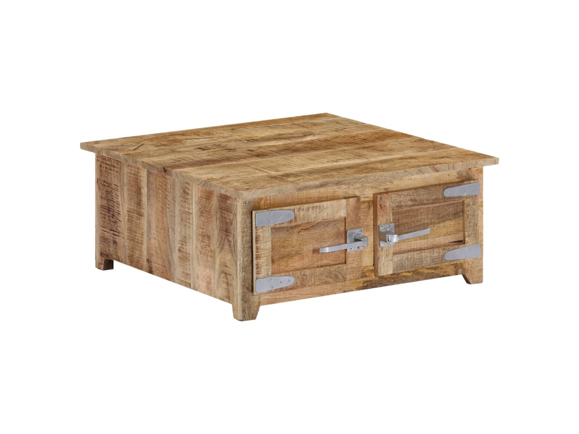 Vidaxl Mesa De Centro 70x70x30 Cm Madeira De Mangueira Maciça