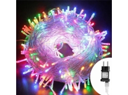 Guirlanda De Luzes Exterior 10m 100 Led Multicolor,com Controle Remoto,8 Programas E Ip44 À Prova Dágua Para Jardim E Natal Btforus