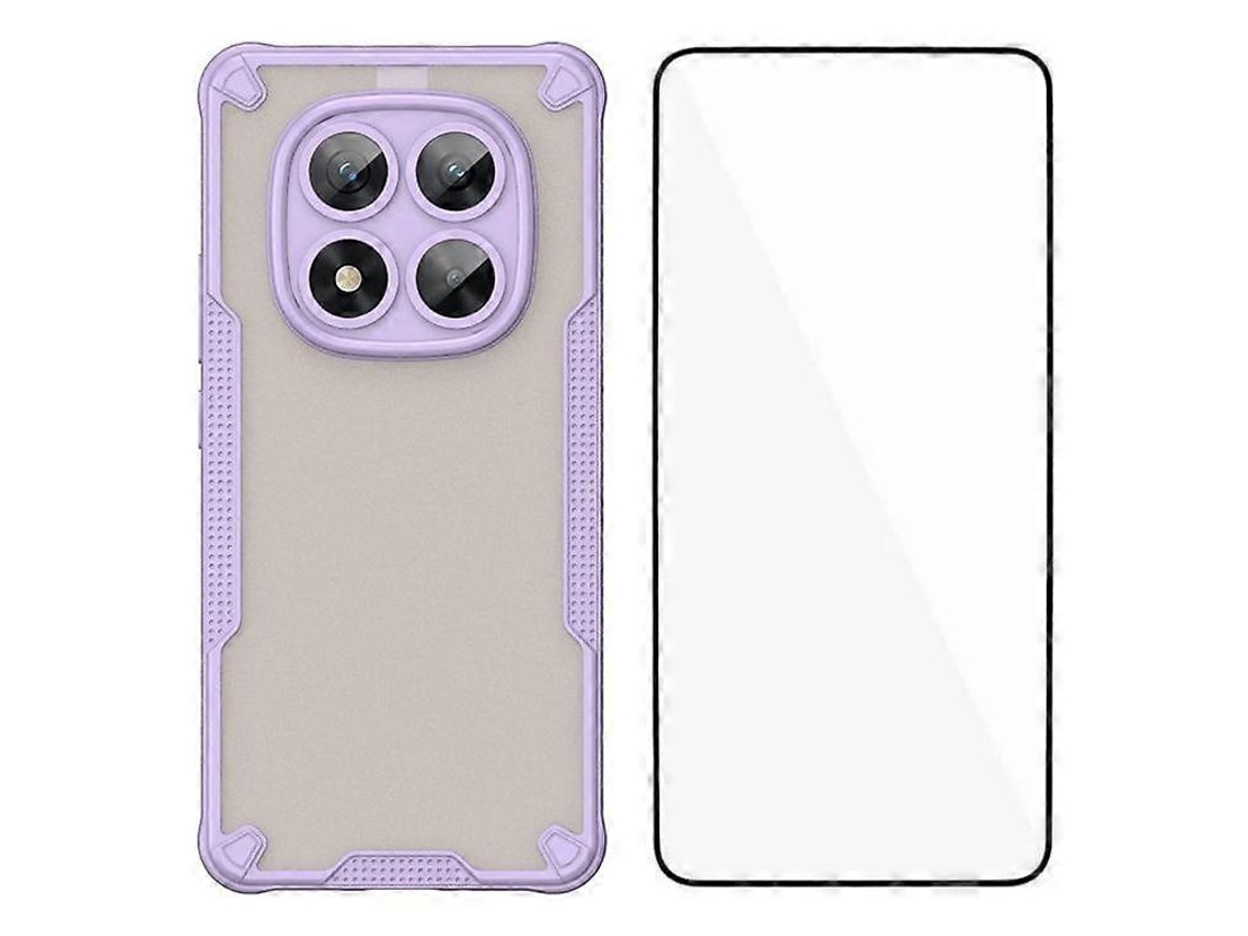 Lurelia Capa Protetora Para Xiaomi Redmi Note 14 Pro 5g, Transparente Com Vidro Temperado E Recortes Precisos