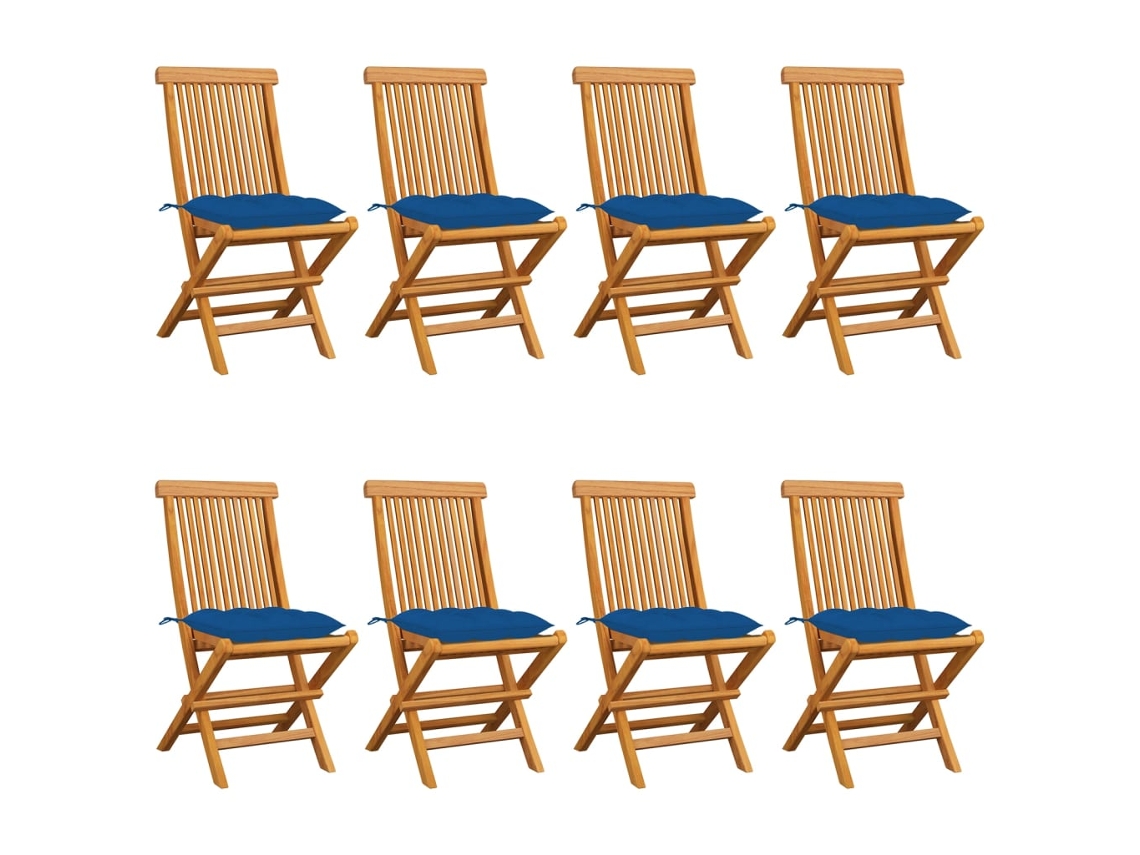 Folding Chair, Folding Chairs Vidaxl Azul Madeira (n/a)