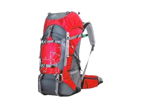 Mochila para viagem montanhismo escalada camping trekking Mochila impermeável 70L. cor vermelha DED