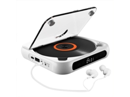 Leitor Cd Bluetooth, Alto-falante Portátil, Tela Led, Reprodutor Estéreo, Qualidade De Som Hi-fi