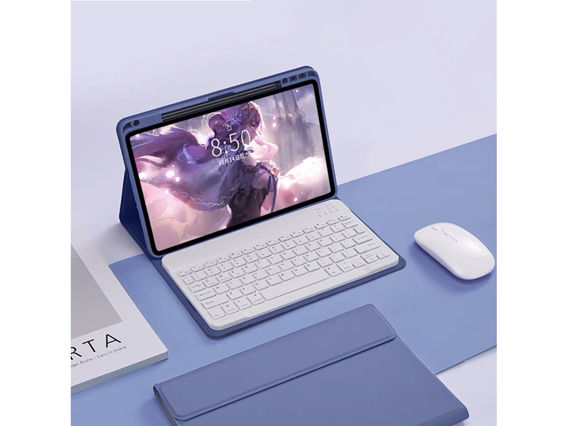 Capa Teclado Para Xiaomi Pad 5/5pro 11polegadas, Com Teclado E Mouse Bluetooth Cuich (roxo)