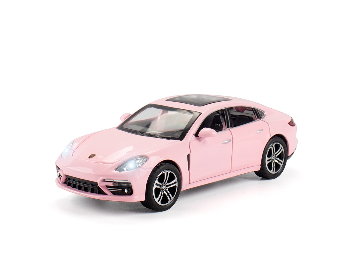 (rosa) Miniatura Do Carro Esportivo Porsche Panamera Em Escala 1:32, Feita De Liga Metálica.