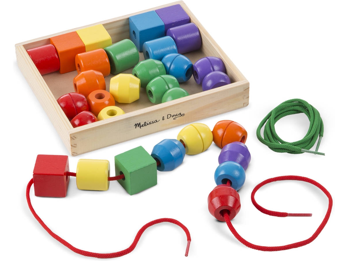 Jogo de Enfiamentos MELISSA & DOUG Primary Lacing Beads