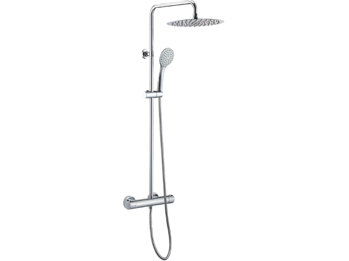 Coluna De Duche Cromada Allure Com Controlo Termostático Essebagno