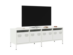 Vidaxl Móvel De Tv 135x39x43,5 Cm Aço Laminado A Frio Branco