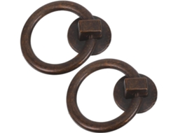 Conjunto De 2 Puxadores Gaveta Vintage Em Liga Zinco, 43mm, Estilo Antigo