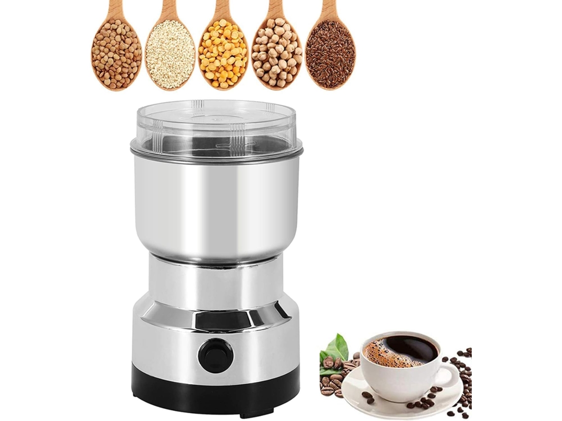 Moedor De Café Elétrico 150w, 300ml, 4 Lâminas, Para Grãos De Café, Especiarias E Nozes, Ideal Para Cozinha, Casa, Escritório E Viagens
