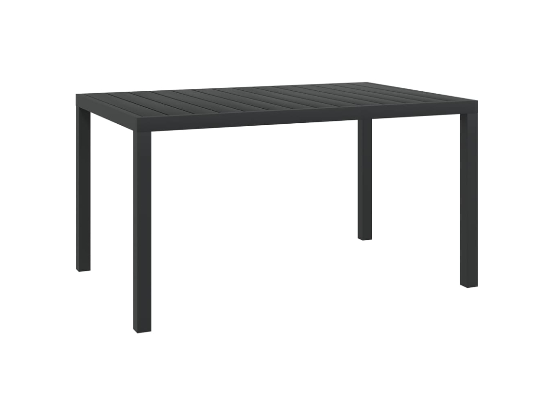 Mesa De Jardim Em Alumínio E Wpc 150x90x74 Cm Preto