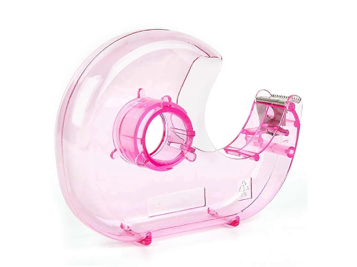 Dispensador De Fita Adesiva Transparente De Mesa, Em Plástico, Portátil E Leve, Para Escritório, Casa E Projetos Diy, 10 X 7,2 X 2 Cm, 18 Mm De L
