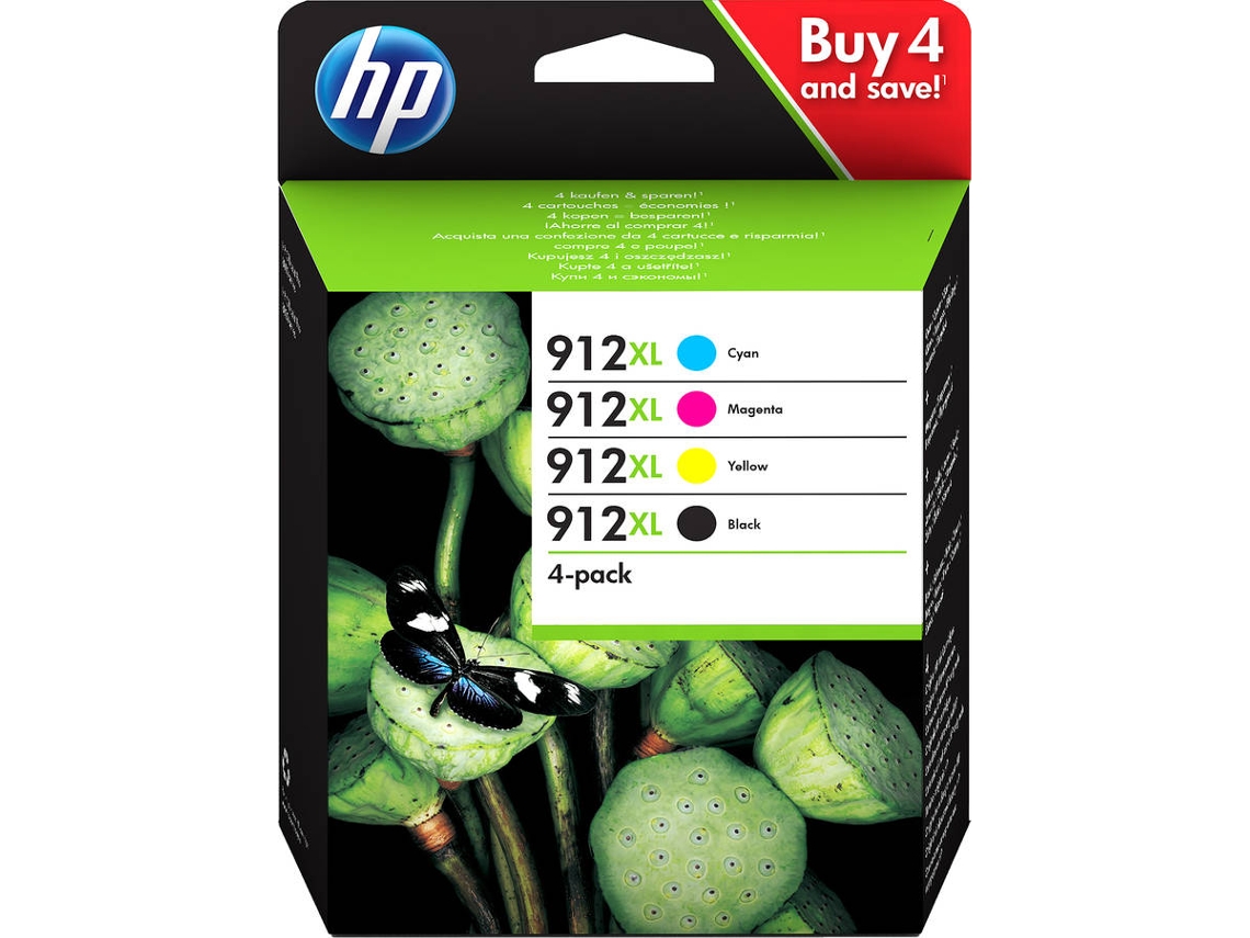 Pack 4 Tinteiros HP 912XL Cores 3YP34AE