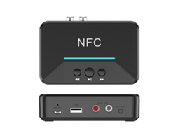 Receptor Bluetooth 5.0 Smart Nfc A2dp Adaptador Sem Fio Com Portas Rca Aux 3.5mm Para Carro Casa Alto-falante Fone De Ouvido