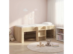 Vidaxl Cama Alta Para Crianças Carvalho Sonoma 90 X 200 Cm