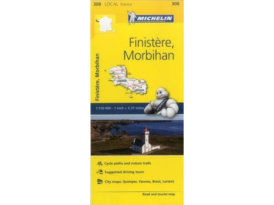 Livro Michelin FRANCE Finistere Morbihan Map 308 MapsLocal Michelin de Michelin (Inglês)